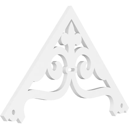 Ekena Millwork Pitch Finley Architectural Grade PVC Gable Pediment, 36"W x 21"H x 1"P (14/12) GPP036X021X100FIN